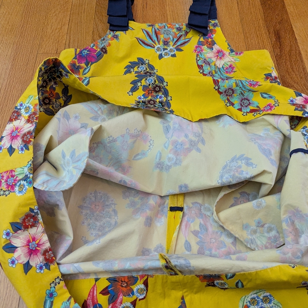Anthropologie Maeve Sunniva Yellow Floral Ribbon Strap Dress Size XS Boho pocket - Picture 12 of 14
